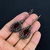 Red Garnet Jewelry, 999 Copper Wire Wrapped Earrings, Handmade Gemstone Jewelry Earrings For Memorial Day