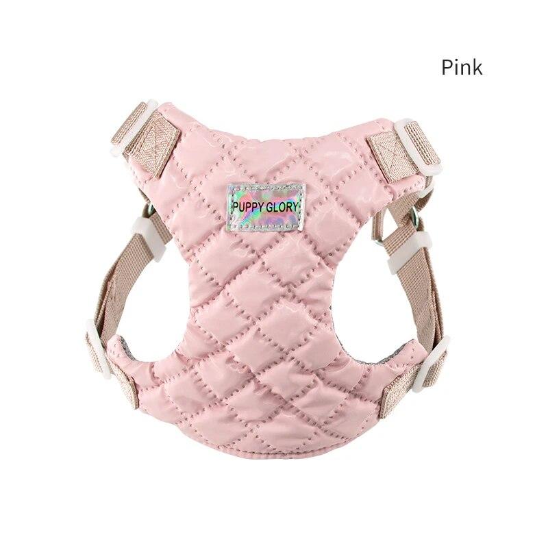 

Шлейка для собак для маленьких собак, регулируемая уличная жилетка для домашних животных, воротник, нагрудный ремень, дышащая шлейка для щенков, товары для домашних животных XS розовый