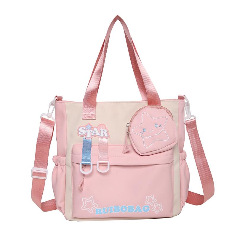 Versatile Teen Girls Handbag with Cartoon Coin Purse  Cute Cartoon Shoulder Bag  Super Cool Crossbody Bag
