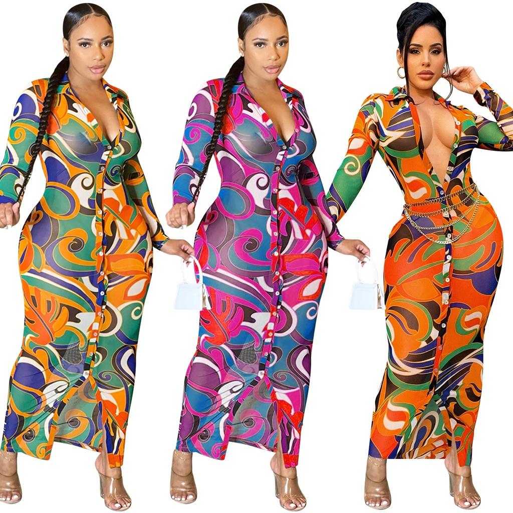 

Женское элегантное длинное платье миди с длинными рукавами и цветочным принтом на пуговицах, длинное платье-хозяин свадьбы, вечерние платья невесты