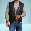 Waist Coat Vest Classic Handmade Stylish Men Black Genuine Pure Lambskin Handmade Leather
