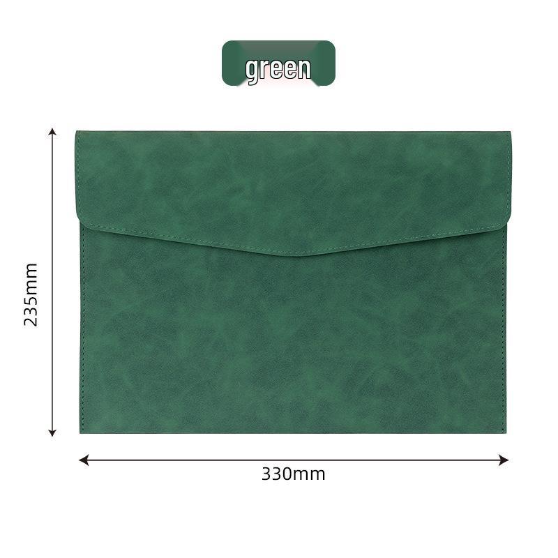 A4 Leather Document File Folder with Custom Logo for Business Receipts and Storage