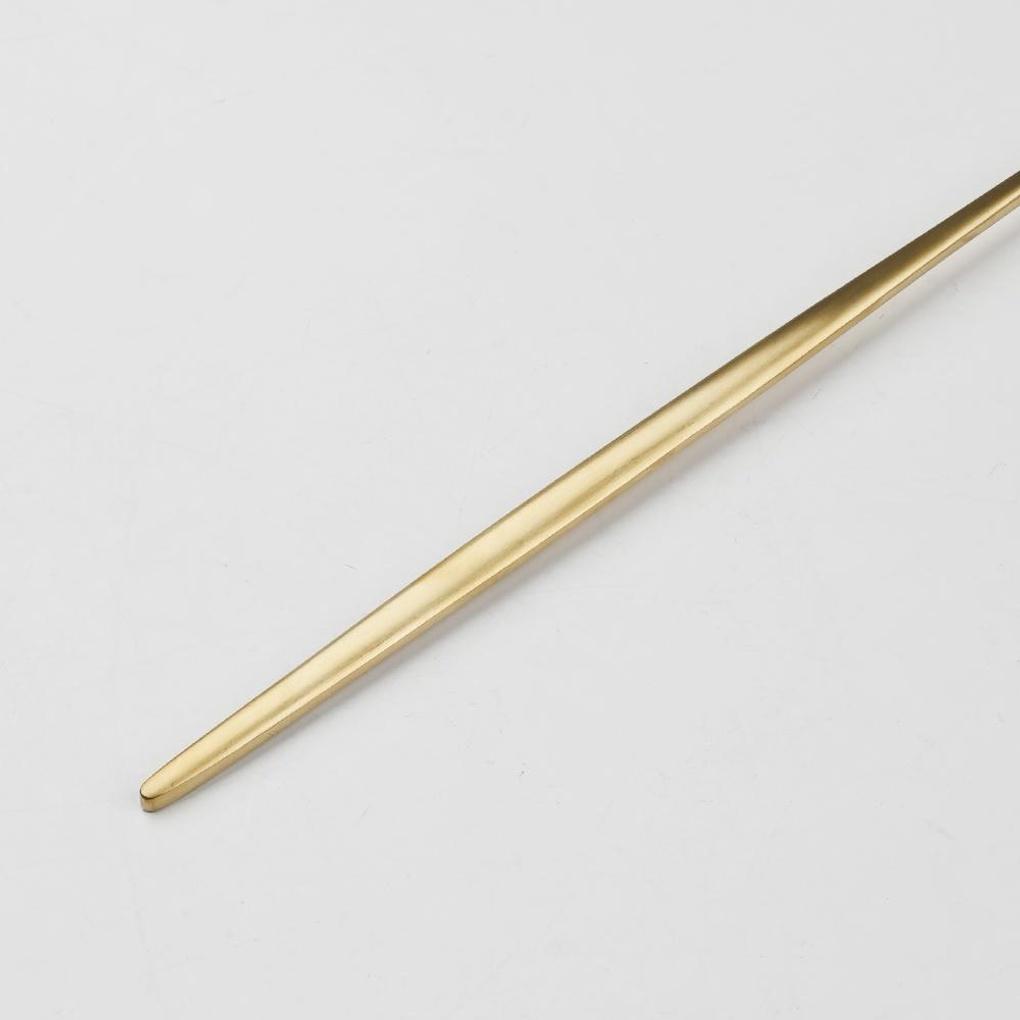 Abella Matte Stainless Steel Long Tea Fork Gold
