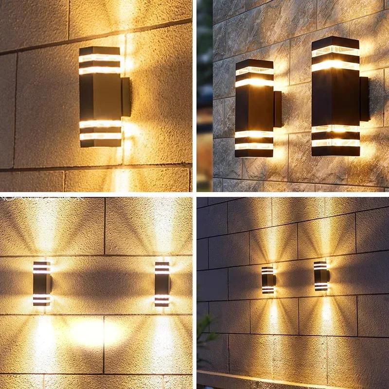 LED Wall Light Outdoor AC 220V Waterproof E27 Modern Up Down Wall Interior Lamp Living Room Home Decoration Stairs Lighting