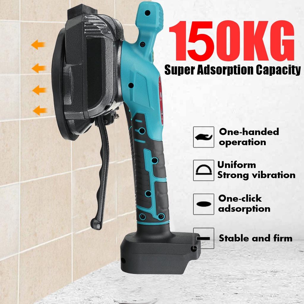 200W Tiling Machine 5-Gears Adjustable Automatic Tile Vibrator Suction Cup Floor Vibrator Leveling Tool for 18V Battery