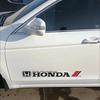 DLYXV1 Car Styling Side Body Badge Emblem Decal Car Door Side Stripes Stickers For Honda Civic Accord CRV Hrv FIT Car Exterior