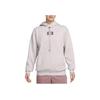 Nike Sabrina Letter Tag Hooded Fleece Sweatshirt Women Tops Grey Purple FJ4450-019