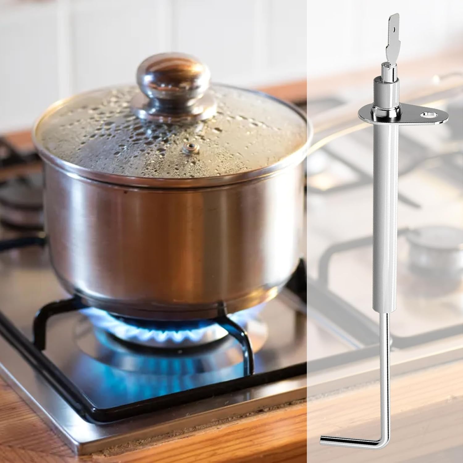 

Eagles 69W43 Flame Sensor, 1 Pack Gas Furnace Flame Heat Sensor Igniter Sensing Rod Compatible with Ducane Armstrong and Lennox EL180 ML18UH 1 Pack