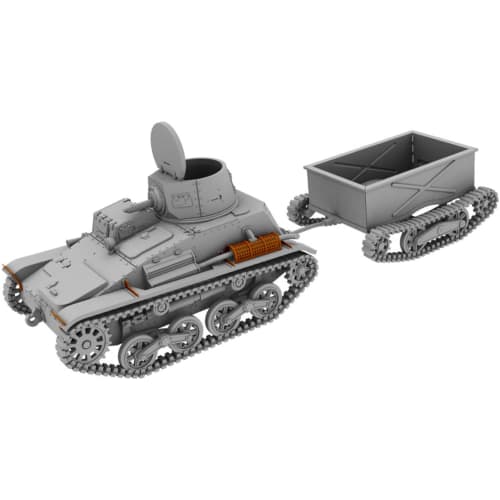 IBG 1/72 Scale Japanese Army Type 94 Light Armored Car (Early Model) with Two Types of Towing Trailer, Plastic Model Kit PB72045