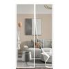 Self Sealing Magnetic Screen Door Heavy Duty Breathable Mosquito Net Curtain Vertical Dense Striped Soft Net Insect Door Screen