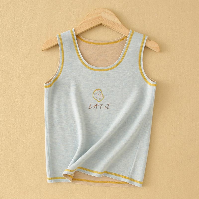 Kids' Silk Cashmere Warm Vest - A-Class Sleeveless Base Layer for Boys and Girls, Ideal for Autumn and Winter