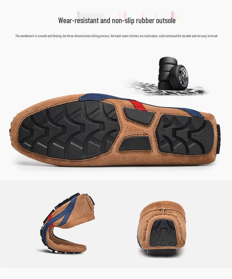 Übergröße 48 Herren Freizeit-Echtleder-Slipper und Mokassins