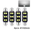 2/4pcs 12V White 6411 6418 C5W Festoon LED Bulbs Error Free 31/36/39/41mm for Interior Map Dome Courtesy License Plate Lights Dome Lights 6
