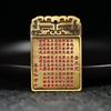 Auspicious Words Idle Golden Seal Daoist Ritual Tool Cinnabar Brass Craft Pendant Ancient Solid Square Plaque
