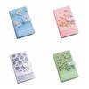 Flower Printed Button Notebook for Money Anti-splash Water PVC Savings Book  50 Sheets