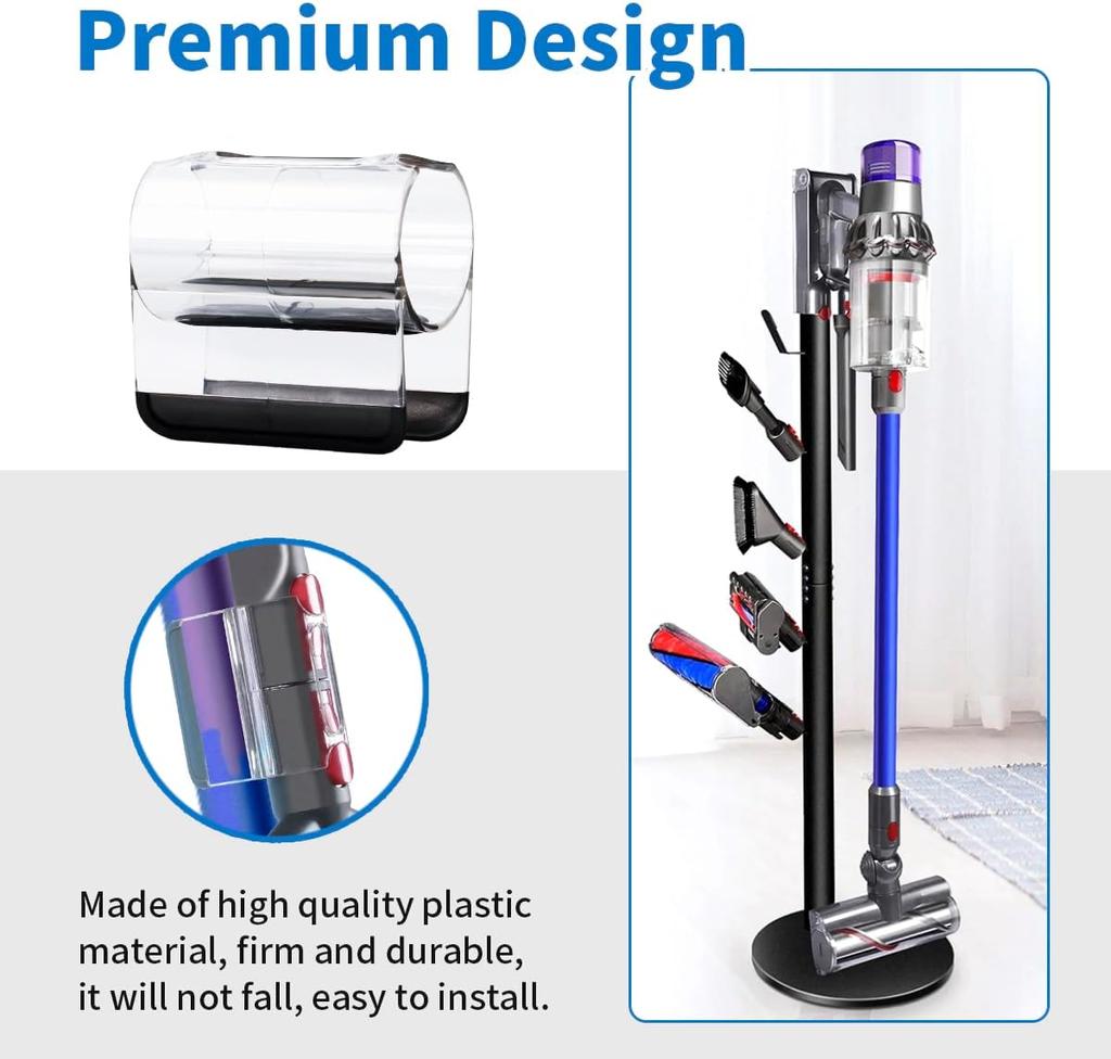 2 st Tillbehörshållare Fästklämma för Dyson V7 V8 V10 V11 Dammsugardel Sughuvud Förvaringsklämma