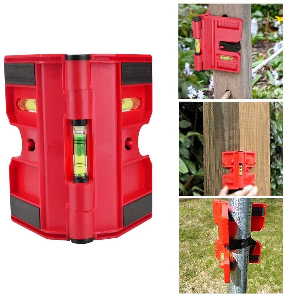 Fence Level Meter Post Magnetic Plastic Red Vertical