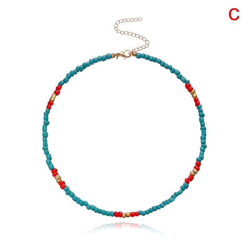 Colorful Small Bead Butterfly Star Pendant Choker Bohemia Necklace Women Jewelry