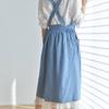 Vintage Denim Apron Cotton Canvas Premium Stain-Resistant Apron Machine Washable Adjustable Waist Heavy-Duty Apron Unisex