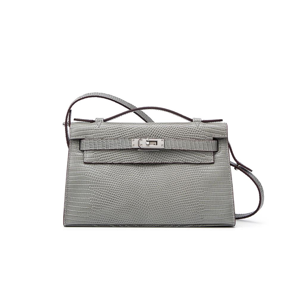 Erste Schicht Rindsleder-Imitation Echsenmuster Kelly Bag Mini-Handtasche Pendeln Vielseitiges Design Umhängetasche