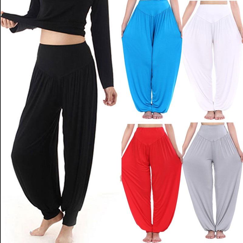 Cheap Women Yoga Long Pants Plus Size Harem Legging Causal Dance Candy