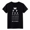 Eye Chart NO KINGS Graphic Tee | Humorous Statement Unisex T-Shirt