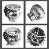 Roof Wind,Stainless Steel Turbine Ventilator Vents Rotating Roofing Turbine Ventilator, 15.7" ~ 4.3" Air Vent Outlet Rotating Roof Vents, for Energy