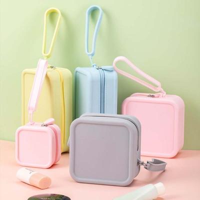 Coin Purse Silicone Cosmetic Bag Morandi Color Small Item Bag Cute Multifunction Storage Bag  Men