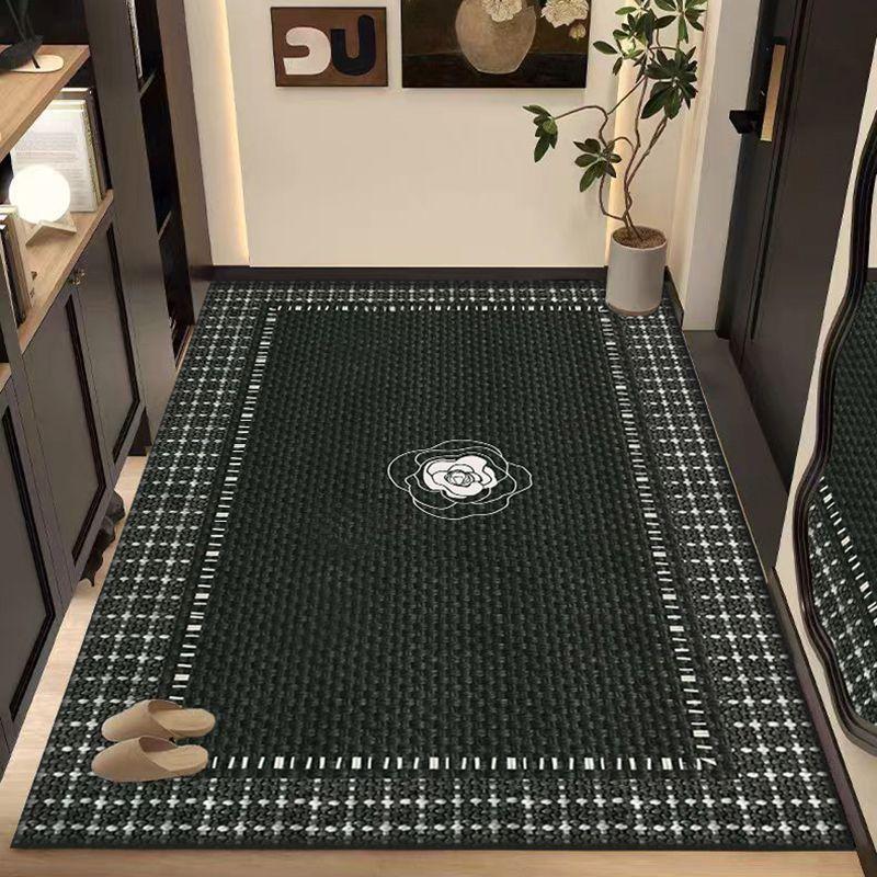 Luxury DIY Washable Non-slip Kitchen Mat Doormat Long Corridor Carpet  Bathroom Hallway Entrance Solid Color Stripe Kitchen Rug