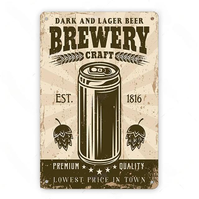 Cold Beer Posters Vintage Metal Tin Signs Drink Retro Bar Club Pub Restaurant Wall Art Decoration Plate