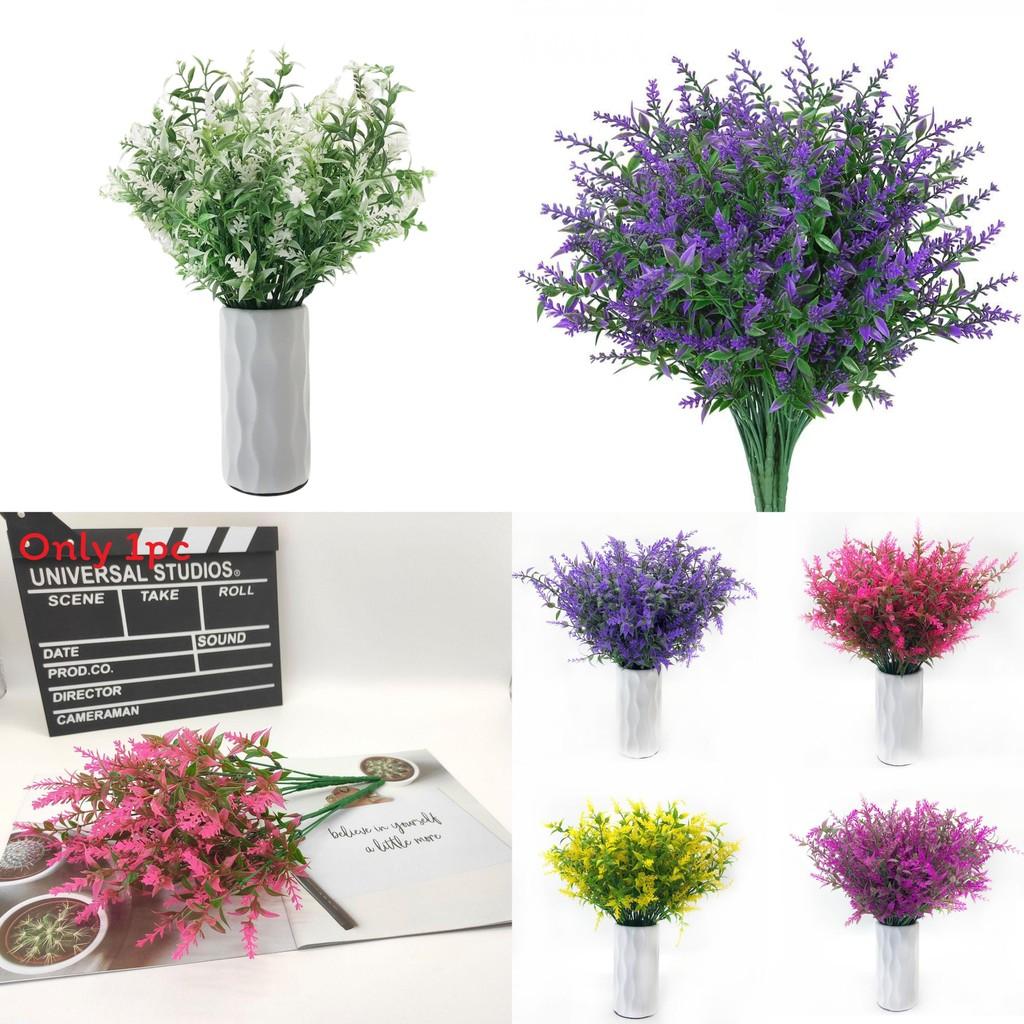 Artificial Lavender Outdoor Decoration With Soft Pvc Material For Garden Decor