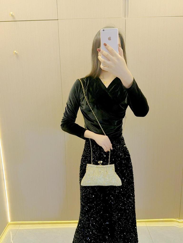 Sparkling Rhinestone Evening Clutch – Perfect for Brides and Banquets