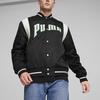 Puma Color Block Letter Print Long Sleeve Baseball Jacket Unisex Jackets Black 623691-01