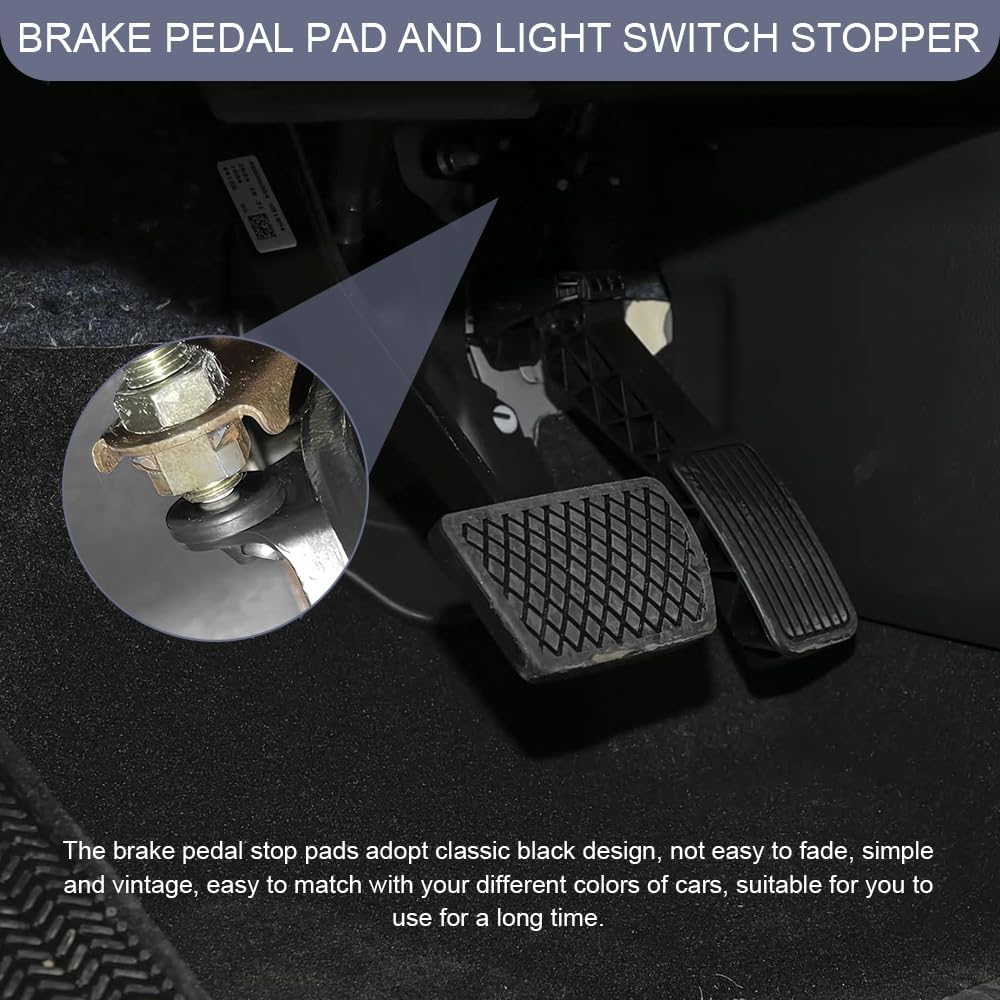 8PCS Brake Pedal Stop Pads, Brake Switch Stopper, Rubber Clutch Pedal Stopper Brake Switch Stoppers Replacement OEM# 90541-06036, Auto Brakes Light