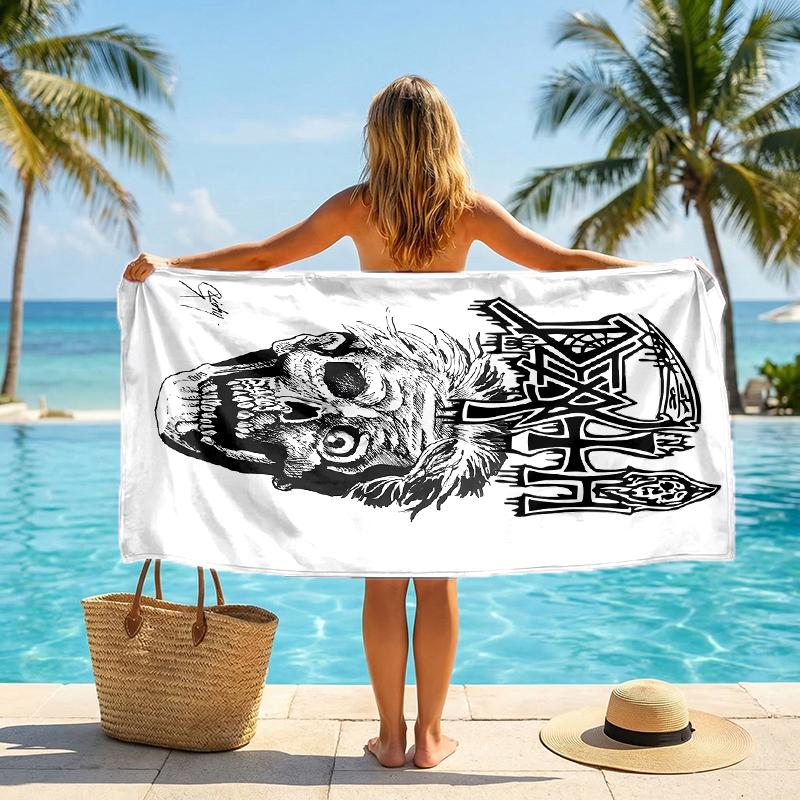 Death Fashion Beach Towel: Ideal for Summer Adventures Soft, absorbent and quick drying suitable for swimming and bathing