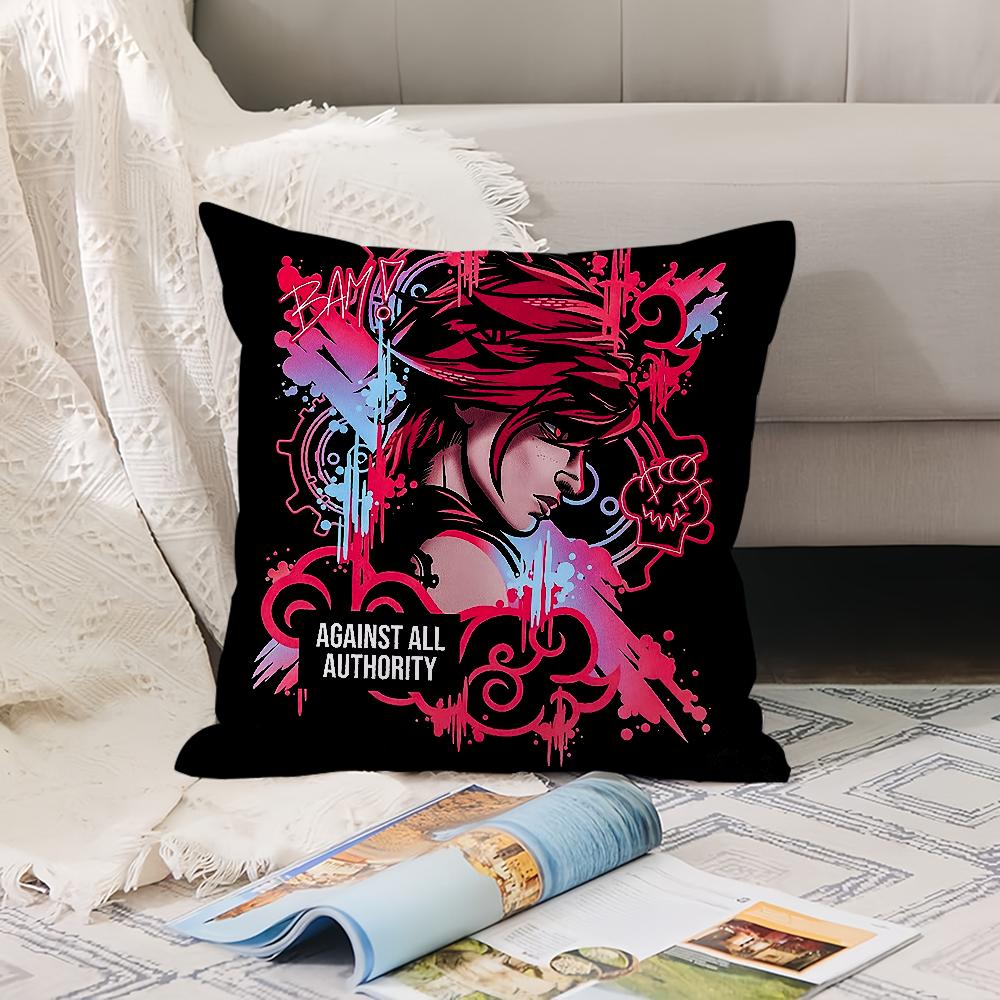 Anime Cartoon J-Jinx Black Pillow Case Office Cushions Suitable For Sofa Car Bedroom Decorative Cushion Cover