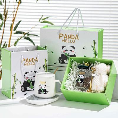 Panda-Bär-Keramikbecher-Souvenirset – Kreative Geschenkbox für Teambuilding oder besondere Anlässe