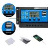 Solar Charge and Discharge Controller LCD Display Dual USB Automatic Solar Panel Charger Regulator 5V-24V Voltage Regulator