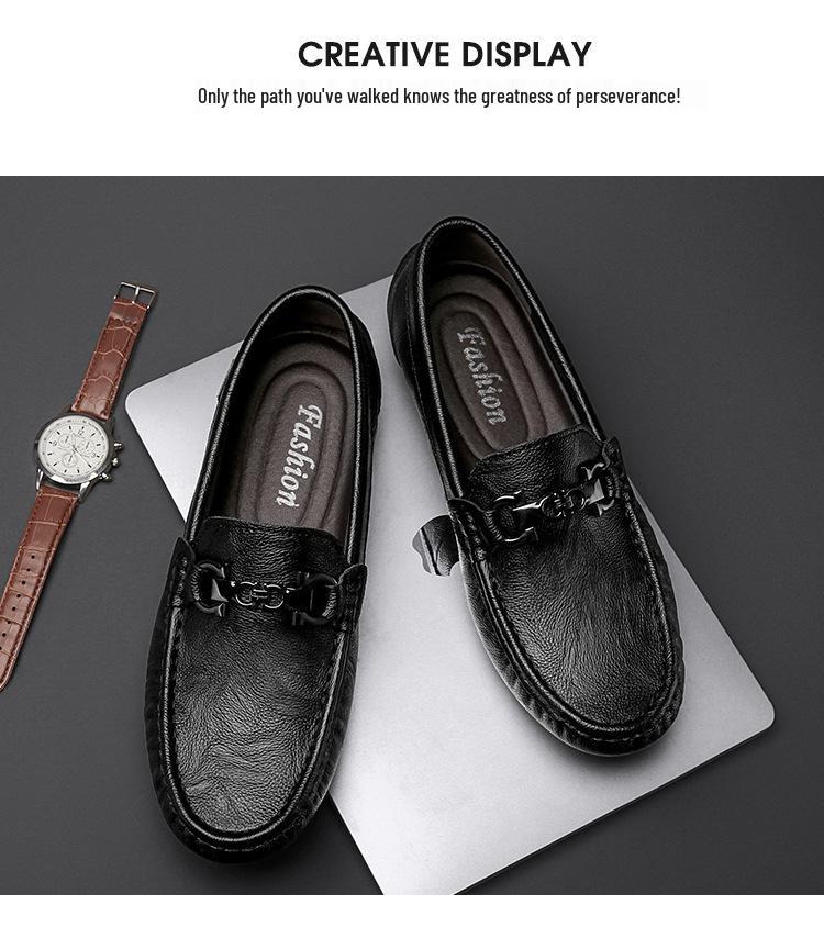Mocassini Casual Estivi in Pelle da Uomo 2024: Scarpe Slip-On Morbide, Traspiranti, alla Moda