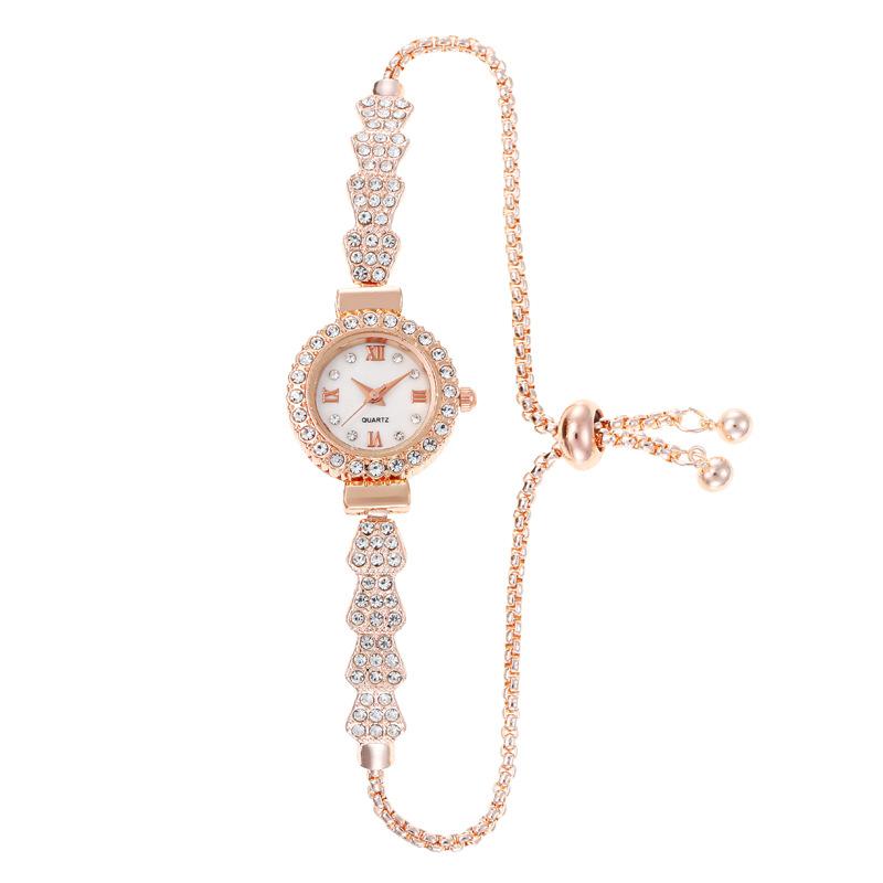 

Роскошные женские блестящие часы-браслет из розового золота, модные женские элегантные кварцевые наручные часы для женщин розового золота