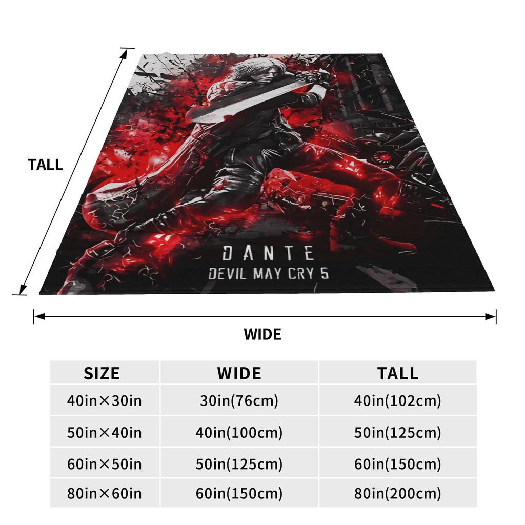 Devil May Cry 5 Dante Plush Blanket Kids Adult Flannel Throw Blanket For Living Room Warm Design Quality Bedspread Gift