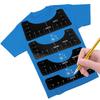 4 Stück T-Shirt Lineal-Führung Hemd-Ausrichtungswerkzeug T-Shirt-Ausrichtungslinieal mit Kleidergrößentabelle für Erwachsene, Jugendliche, Kleinkinder, Säuglinge