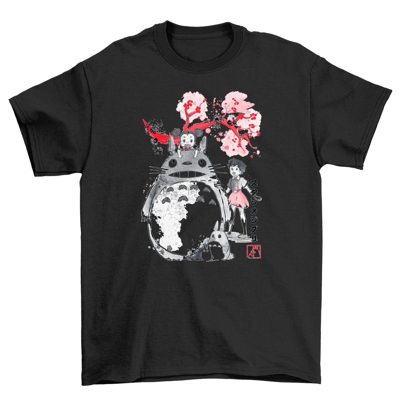 

Forest Creature Sumi-e T-Shirt Mens Womens Tees Top - Nature Meets Tech in This Whimsical Tee! 100% C 2XL