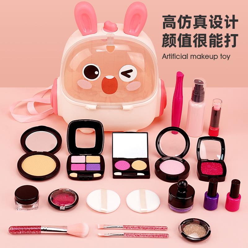 Simulation Children'S Cosmetics Set Rabbit Storage Backpack Girl Playing House Colorless Makeup Toy