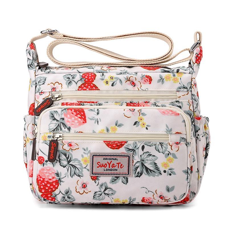 

Women s fashion printed shoulder bag large capacity simple lightweight messenger bag travel leisure commuter cloth bag mother bag