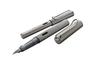LAMY Lx Ruthenium Fountain Pen Elegant Aluminum Body with Palladium Stainless Steel Clip Steel Extra Fine Includes LAMY T10 Blue Ink Cartridge -