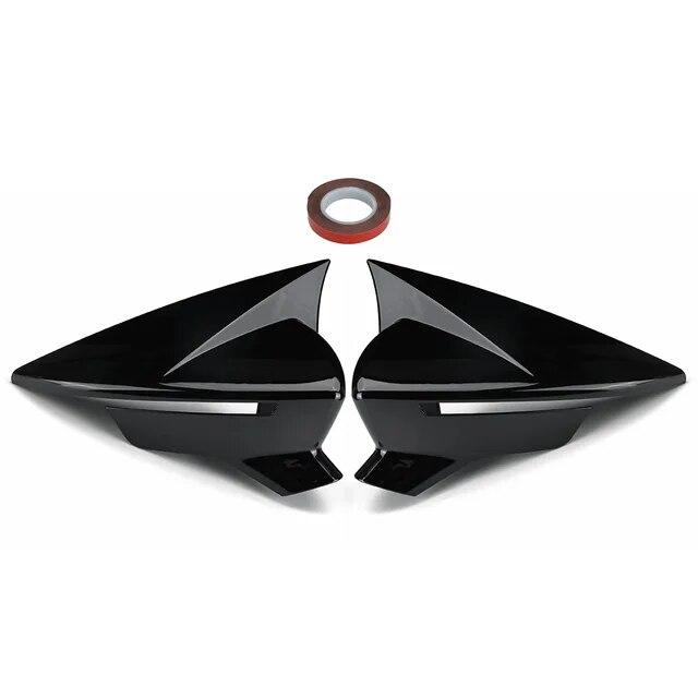 Gloss Black / Carbon Fiber Wing Mirror Covers Caps For Seat Leon MK3 MK3.5 5F ST FR Cupra 2013- Rearview Mirror Case Cover