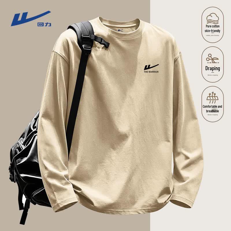 Warrior Men's Pure Cotton Long Sleeve Casual Tee