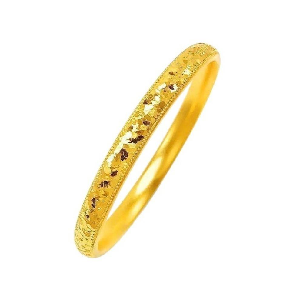 Holographic Ice Breaker Gold Bracelets Fish Scale Pattern Shiny Cuff Starry Golden Bangles Wedding