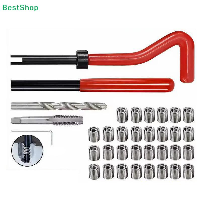 Thread Repair Kit (M5/M6/M8) | Helicoil Insert Set with Drill, Tap & Installation Tools for Damaged Bolt Threads